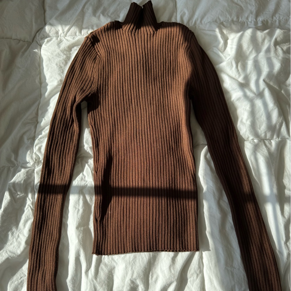 Zara Brown Cowl Neck Sweater